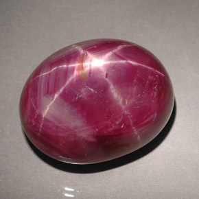 Rubino stellato naturale rosso da 57,98 ct, taglio ovale, opaco