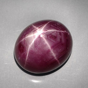 Rubino stellato naturale rosso da 48,29 ct, taglio ovale, opaco