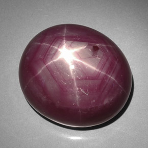 Rubino stellato naturale rosso da 50,61 ct, taglio ovale, opaco
