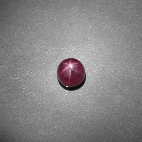Rubino stellato naturale rosso da 1,72 ct, taglio rotondo, opaco