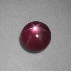 Rubino stellato naturale rosso da 1,22 ct, taglio rotondo, opaco