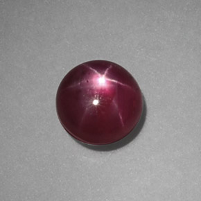 Rubino stellato naturale rosso da 1,22 ct, taglio rotondo, opaco