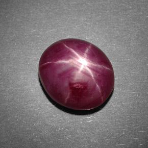 Rubino stellato naturale rosso da 8,21 ct, taglio ovale, opaco