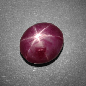 Rubino stellato naturale rosso da 8,21 ct, taglio ovale, opaco