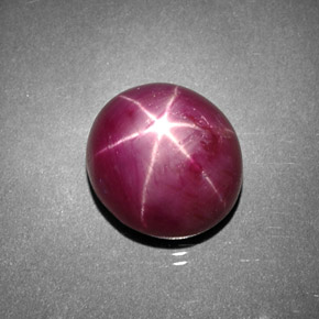 Rubino stellato naturale rosso da 7,45 ct, taglio ovale, opaco