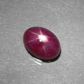 Rubino stellato naturale rosso da 1,80 ct, taglio ovale, opaco