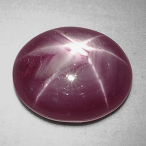 Rubino stellato naturale rosso da 6,68 ct, taglio ovale, opaco
