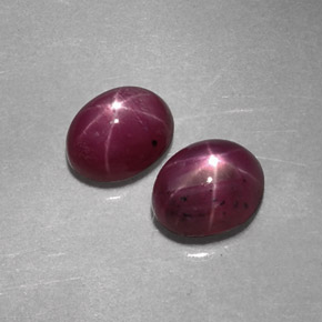Rubino stellato naturale rosso da  ct, taglio ovale, opaco