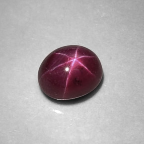 Rubino stellato Rosso violaceo naturale da 1.54 ct, Taglio ovale, Opaco