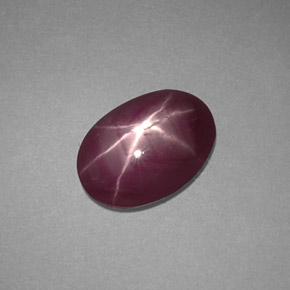 Rubino stellato naturale rosso da 1,80 ct, taglio ovale, opaco