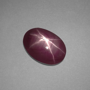 Rubino stellato naturale rosso da 1,80 ct, taglio ovale, opaco