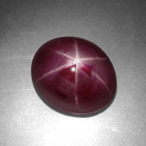 Rubino stellato naturale rosso da 5,20 ct, taglio ovale, opaco