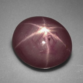 Rubino stellato naturale rosso da 5,80 ct, taglio ovale, opaco