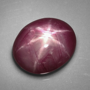 Rubino stellato naturale rosso da 4,75 ct, taglio ovale, opaco