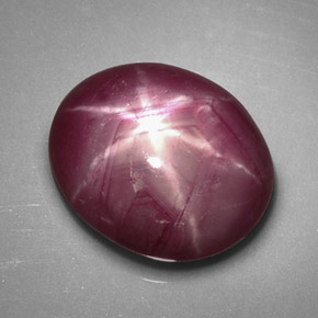 Rubino stellato naturale rosso da 4,75 ct, taglio ovale, opaco
