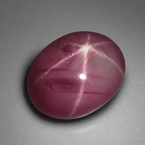 Rubino stellato naturale rosso da 4,09 ct, taglio ovale, opaco