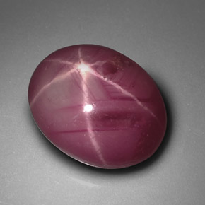 Rubino stellato naturale rosso da 4,09 ct, taglio ovale, opaco