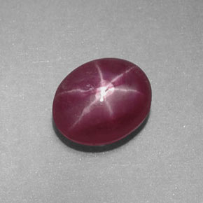 Rubino stellato naturale rosso da 1,01 ct, taglio ovale, opaco