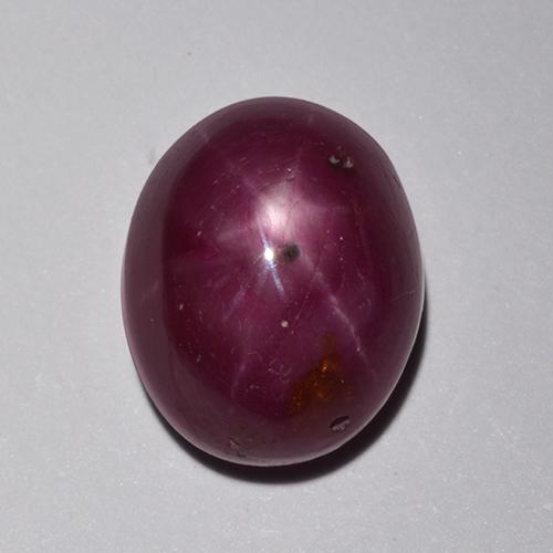 Rubino stellato naturale rosso da 8,39 ct, taglio ovale, opaco