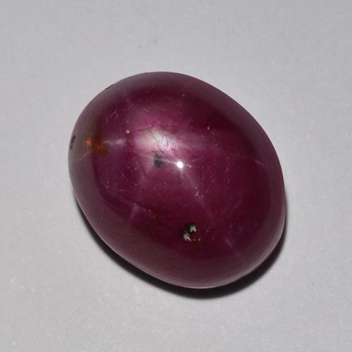 Rubino stellato naturale rosso da 8,39 ct, taglio ovale, opaco