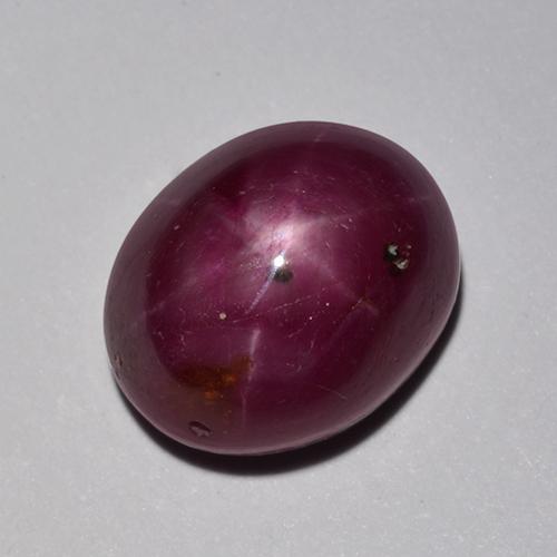 Rubino stellato naturale rosso da 8,39 ct, taglio ovale, opaco