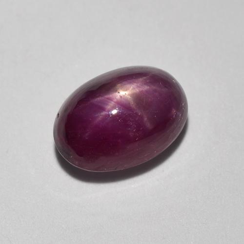 Rubino stellato naturale rosso da 0,83 ct, taglio ovale, traslucido