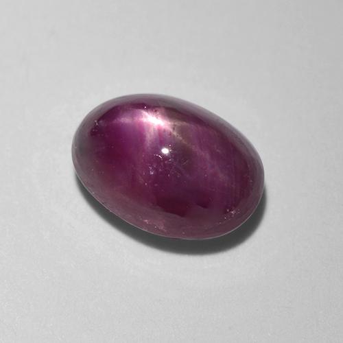 Rubino stellato naturale rosso da 0,83 ct, taglio ovale, traslucido