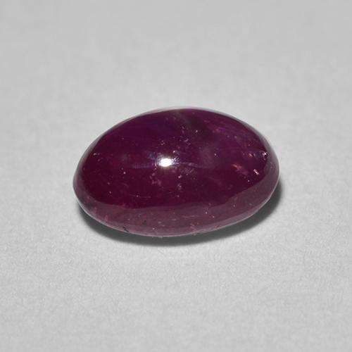 Rubino stellato naturale rosso da 0,83 ct, taglio ovale, traslucido