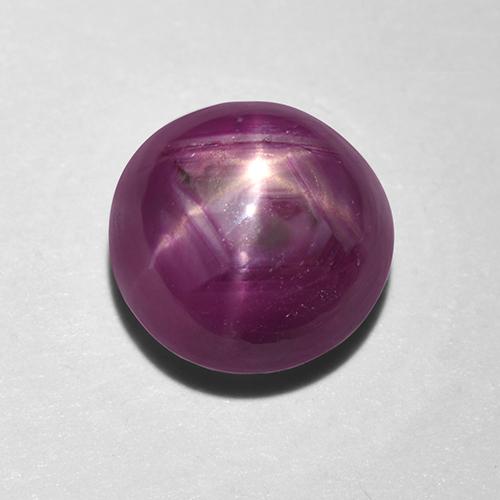 Rubino stellato Rosso tendente al rosa naturale da 1.55 ct, Taglio rotondo, Traslucido