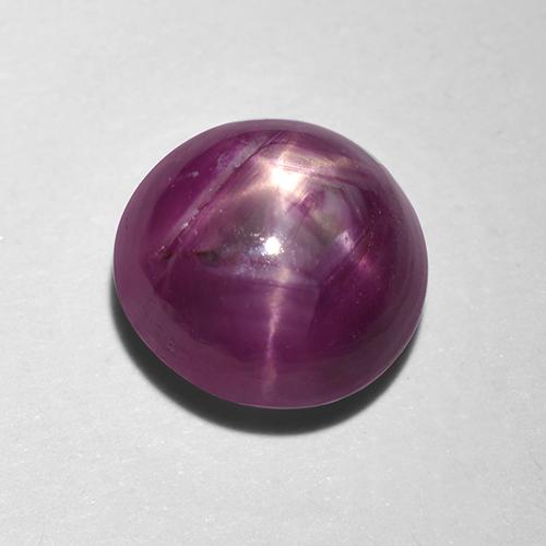 Rubino stellato Rosso tendente al rosa naturale da 1.55 ct, Taglio rotondo, Traslucido