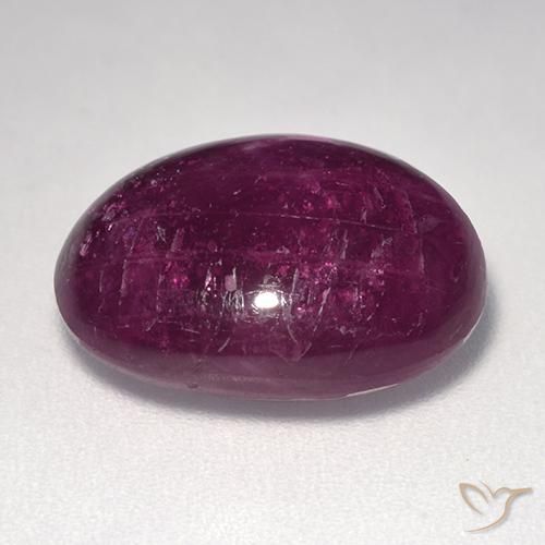 Rubino stellato Rosso lampone naturale da 11.08 ct, Taglio ovale, Opaco