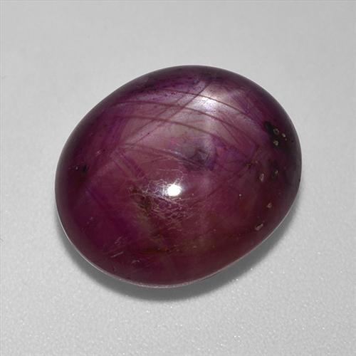 Rubino stellato naturale rosso da 13,24 ct, taglio ovale, opaco