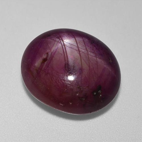 Rubino stellato naturale rosso da 13,24 ct, taglio ovale, opaco
