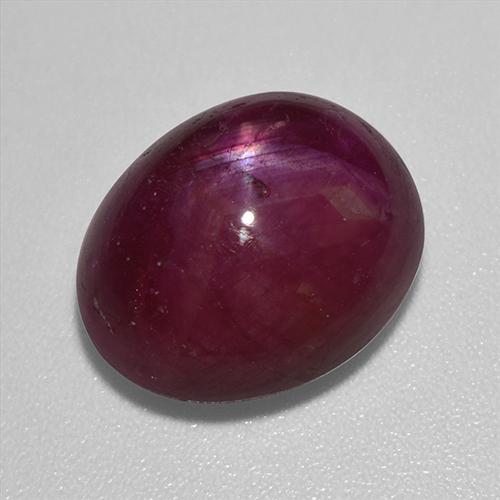 Rubino stellato naturale rosso da 12,01 ct, taglio ovale, opaco