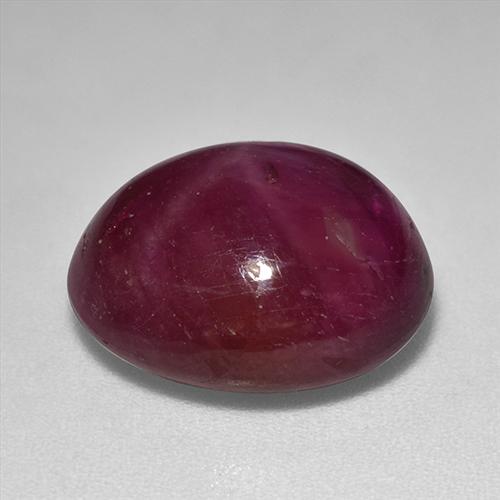Rubino stellato naturale rosso da 12,01 ct, taglio ovale, opaco