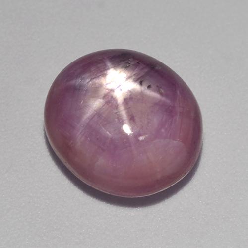 Rubino stellato Viola medio-scuro naturale da 6.54 ct, Taglio ovale, Opaco