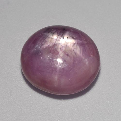 Rubino stellato Viola medio-scuro naturale da 6.54 ct, Taglio ovale, Opaco