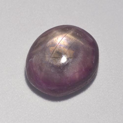Rubino Stellato Viola rossastro naturale da 4.41 ct, Taglio ovale, Opaco