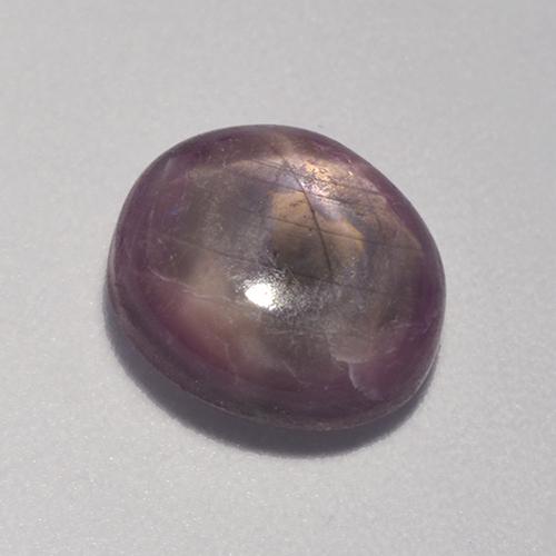 Rubino Stellato Viola rossastro naturale da 4.41 ct, Taglio ovale, Opaco