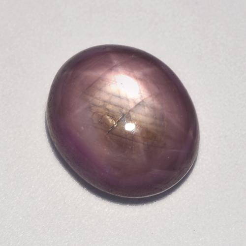 Rubino stellato magenta grigiastro naturale da 9,31 ct, taglio ovale, opaco