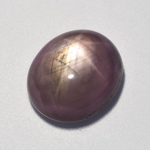 Rubino stellato magenta grigiastro naturale da 9,31 ct, taglio ovale, opaco