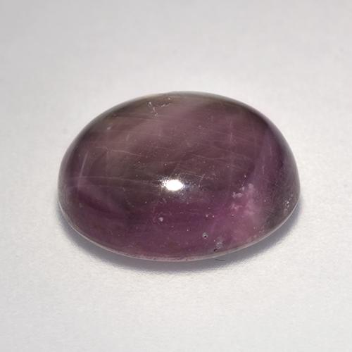 Rubino stellato magenta grigiastro naturale da 9,31 ct, taglio ovale, opaco