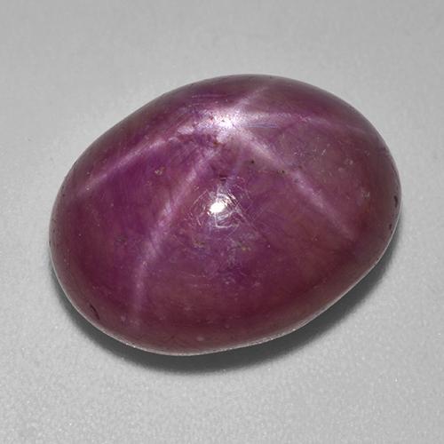 Rubino stellato naturale rosso da 16,92 ct, taglio ovale, opaco