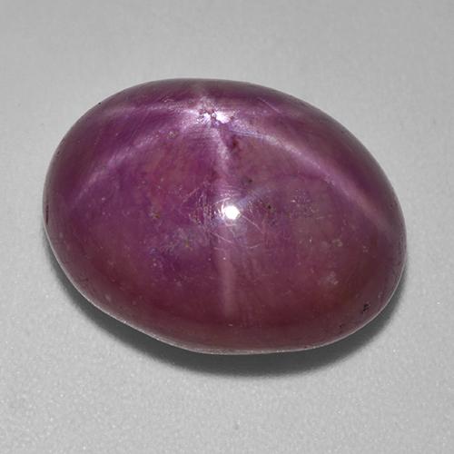 Rubino stellato naturale rosso da 16,92 ct, taglio ovale, opaco