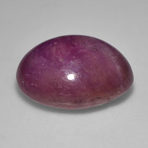 Rubino stellato naturale rosso da 16,92 ct, taglio ovale, opaco