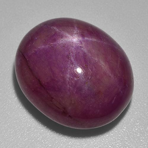 Rubino stellato Rosso scuro naturale da 24.57 ct, Taglio ovale, Opaco
