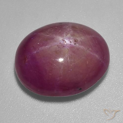 12.28ct Naturale Viola medio Rubino Stellato, Ovale, Opaco