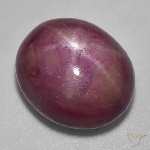 25.63ct Naturale Viola rossastro Rubino stellato, Ovale, Opaco
