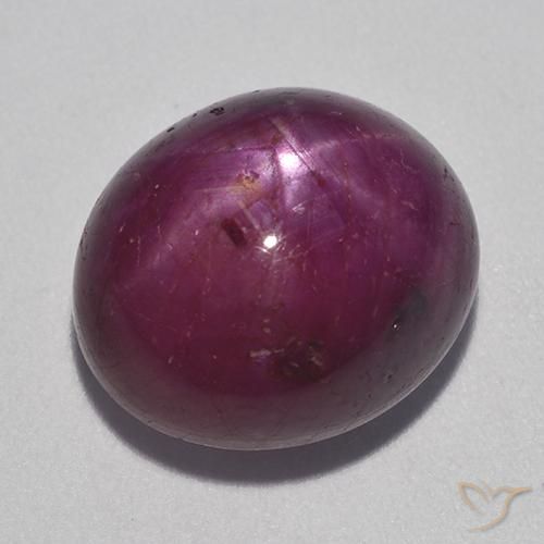 Rubino Stellato Rosso lampone naturale da 13.37 ct, Ovale, Opaco