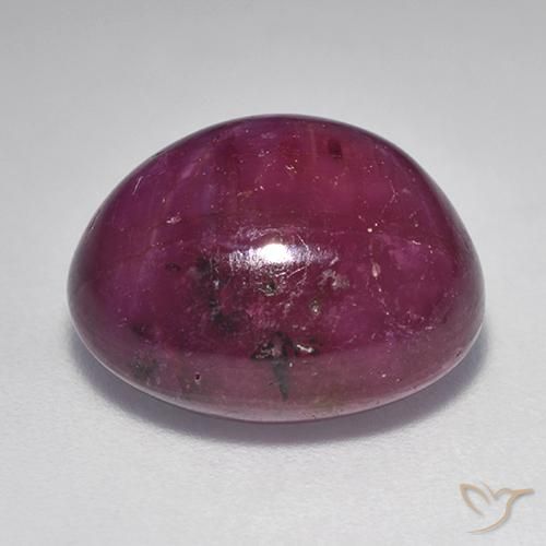 Rubino Stellato Rosso lampone naturale da 13.37 ct, Ovale, Opaco